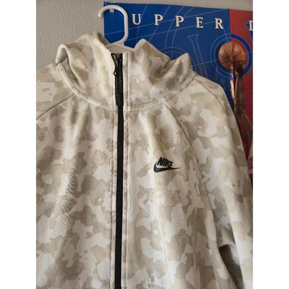 NIKE TECH FLEECE JACKET WHITE CAMO ZIP UP MENS SZ LARGE 🔥 - Picture 3 of 8